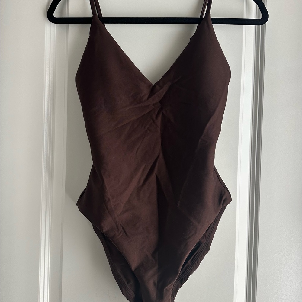 J. Crew Lana Classic Sculpt One Piece Swimsuit size 6 in Inky Espresso NWT